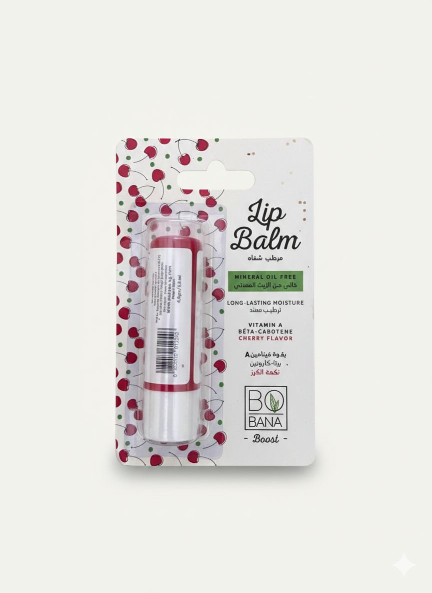 Bobana Lip Balm With Vitamin A & Cherry Flavor