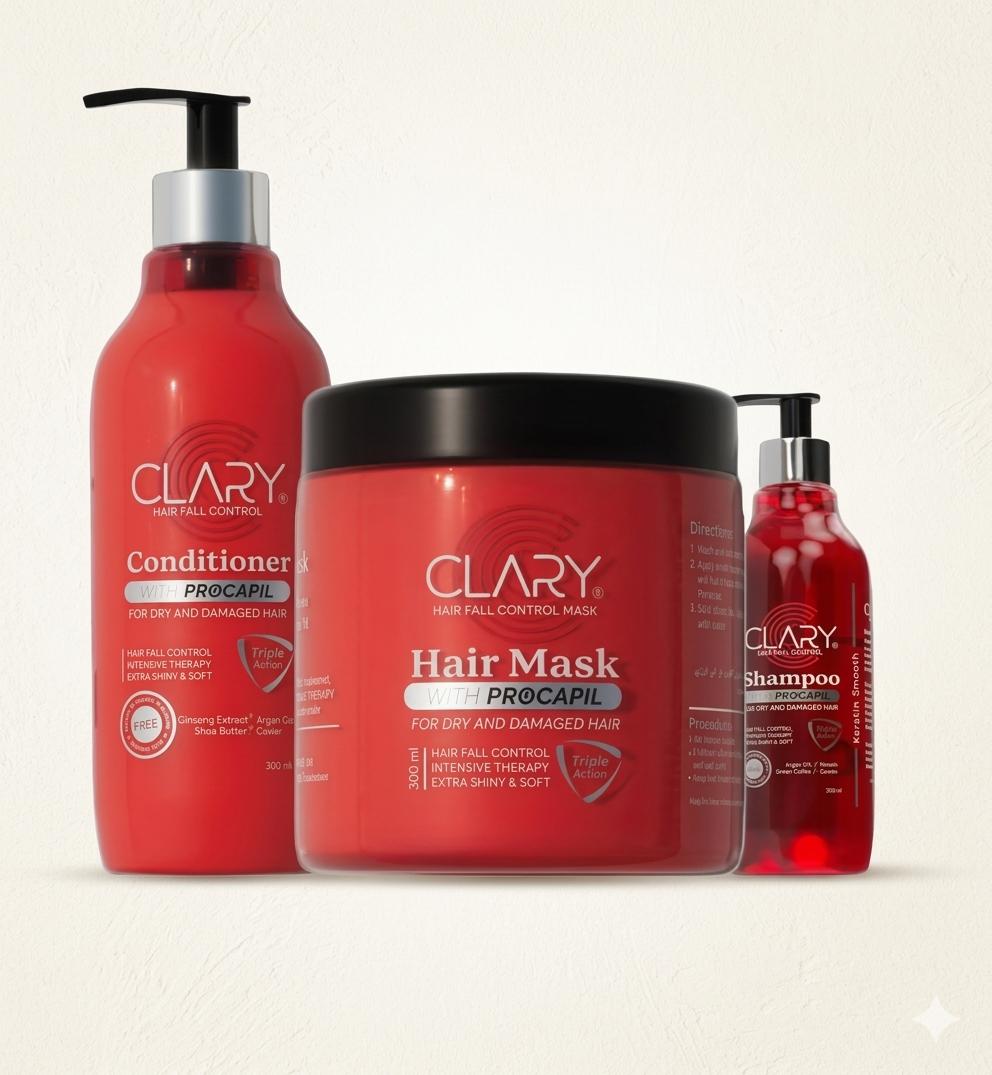 CLARY Shampoo + Conditioner + Hair Mask