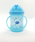 Bubbles Baby Cup with Silicone Straw Blue