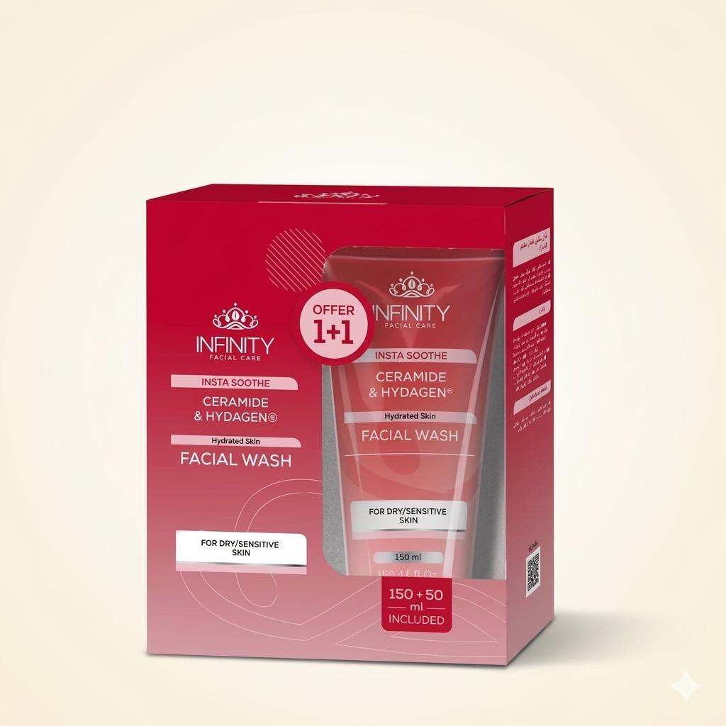 Infinity Facial Care Insta Soothe Facial Wash 1+1 Free